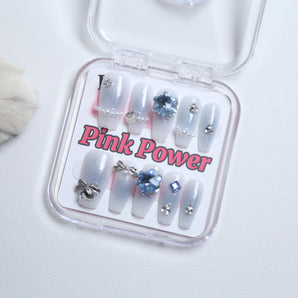 Pink Power Presson Nails- Elsa