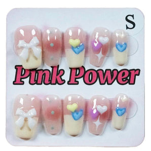 Pink Power Press on Nails- Candy Love